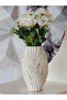 Handmade Oyster Concrete Vase with Nordic Style Marble Effect - 4