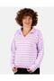 Polo Neck Striped Women's Knitwear Sweater