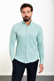 Striped Slim Fit Long Sleeve Seersucker Men's Shirt Çağla - 37862.24Y