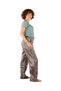 Shiny Fabric Leopard Patterned Women's Trousers with Elastic Waist - 7