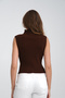 Zero Sleeve Knitwear Knit Turtleneck Body, Sweater, Knitwear Sweater, Sweater - 6