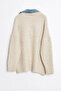 Women's Denim Garnished Large Pocket Oversize Cardigan T94121 - 6