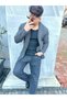 Cardigan Thick Knitted Shawl Collar Pocket Poncho Knitwear Cardigan Without Closure - 4