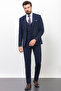 بدلة رجالية كلاسيكية من Duz Slim Fit باللون الأزرق الداكن - 40772.21Y - 3