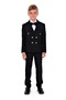 Double-breasted italian cut montero boys' suit mnk5689 black