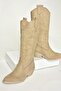 T 404401202   Tan Suede Cowboy Model Women's Boots - 6