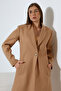 Down Coat Single Button 125cm Imported Fabric - 6