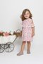 Fruit Printed Cotton Terikoton Sleeve Fisto Detail Girl's Summer Dress Mnk0406 Red - 8