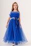 Girl's Layered Evening Dress - Cobalt Blue, MNK0475 Special Day Robes - 5