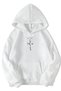 White Hooded Unisex Sweatshirt - Cactus Back Printed - 2