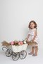 Fruit Printed Cotton Terry Cotton Sleeve Fishtail Detail Girls Summer Dress Mnk0406 White - 2