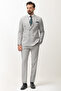 Duz Slim Fit Swallow Collar Double Breasted Men's Suit Light Gray - 40841.22Y - 5