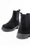 02-2002 Black Suede Elastic Daily Women's Boots