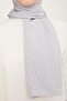 Jacquard Heart Detailed Shawl Light Gray
