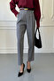 Plaid Pattern Carrot Trousers - Gray - 3