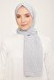 Jacquard Heart Detailed Shawl Light Gray - 3