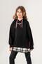 Girl's Hooded Three Yarn Sweat - 3