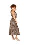 Leopard Pattern Draped Dress - 4