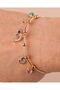 Adjustable Rainbow Charm Handcuff Bracelet - 6