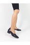 Genuine Leather Black Honeycomb Pattern Thick Heel 35-36-37-38-39-40-41 Size Women's Shoes - 2