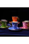 Porslen Hand Painted Baroque Rose 6-Piece Coffee Cup Set - 2