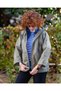 Khaki Front Zippered Hooded Short Trench Coat with Cord Detail