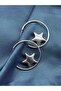 Gold & Silver Steel Star Hoop Earrings - 4
