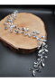 Completely Handmade, Stylish and Elegant Wedding and Engagement Bridal Crown and Hair Accessory with Crystal Stones - 3