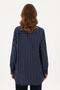 Women's Navy Blue Long Sleeve Shirt - 8