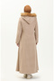 711930 -06 Camel Hooded Cashmere Coat - 6