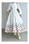 Emma Embroidered Raw Linen Dress