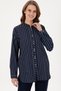 Women's Navy Blue Long Sleeve Shirt - 3