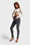 Women's Smoked Color Skinny Fit Lycra Fabric Belted Denim Jeans - 3