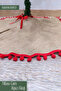 Christmas Pine Skirt Cover Jute New Year Pine Tree Skirt Tree Base Tree Ornament Christmas Xmas Gift - 3
