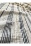 100% Cotton Muslin Duvet Cover Set Double Anthracite Striped with Elasticated Flat Sheet 200X220 cm - 4