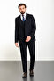 Straight Slim Fit Mono Collar 8 Drop Classic Men's Suit Navy Blue - 45307.24Y - 3
