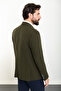 Straight Slim Fit Wide Collar Double Breasted Men's Jacket Khaki - 40363.24Y - 5