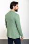 Gray Slim Fit Bag Pocket Mono Collar Linen Men's Jacket Green - 40362.24Y - 5