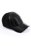 Genuine Snakeskin Suede Detailed Baseball Cap Hat