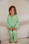 Shirt Collar Floral Patterned Buttoned Girl's Pajama Set - 2