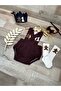 Handmade Cookie Man Concept Baby Boy Salopet Bow Tie Salopet Socks Crown Set - 5