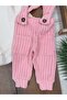 Salopet Beret Mushroom Embroidered Bottom Snap Badi 3-Piece Unisex Baby Set - 2