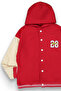 Boy's 3 Thread Oversize Hooded College Jacket - 3