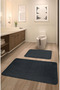 Willow Non-Slip Base, Soft, Super Absorbent 2-Piece Bath Mat Set Anthracite - 3
