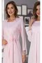 Cotton Maternity Long Sleeve Dressing Gown Nightgown and Pajama Set Set of 4