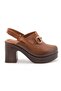 2217007Y Genuine Leather Platform Sole Closed Front Casual Style Stylish Sandals Style Slippers Toe - 2