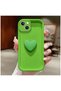Apple iPhone 16 Plus Compatible Case Zebana Amour Silicone Case Light Green