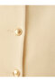 Collarless Pocket Detailed Slim Fit Crop Jacket - 6