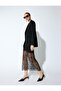 Rhinestone Lined Slim Fit Midi Pencil Tulle Skirt - 2