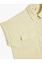 Aerobin Fabric Short Sleeve Polo Neck T-Shirt with Loose Fit Pocket Detail - 3